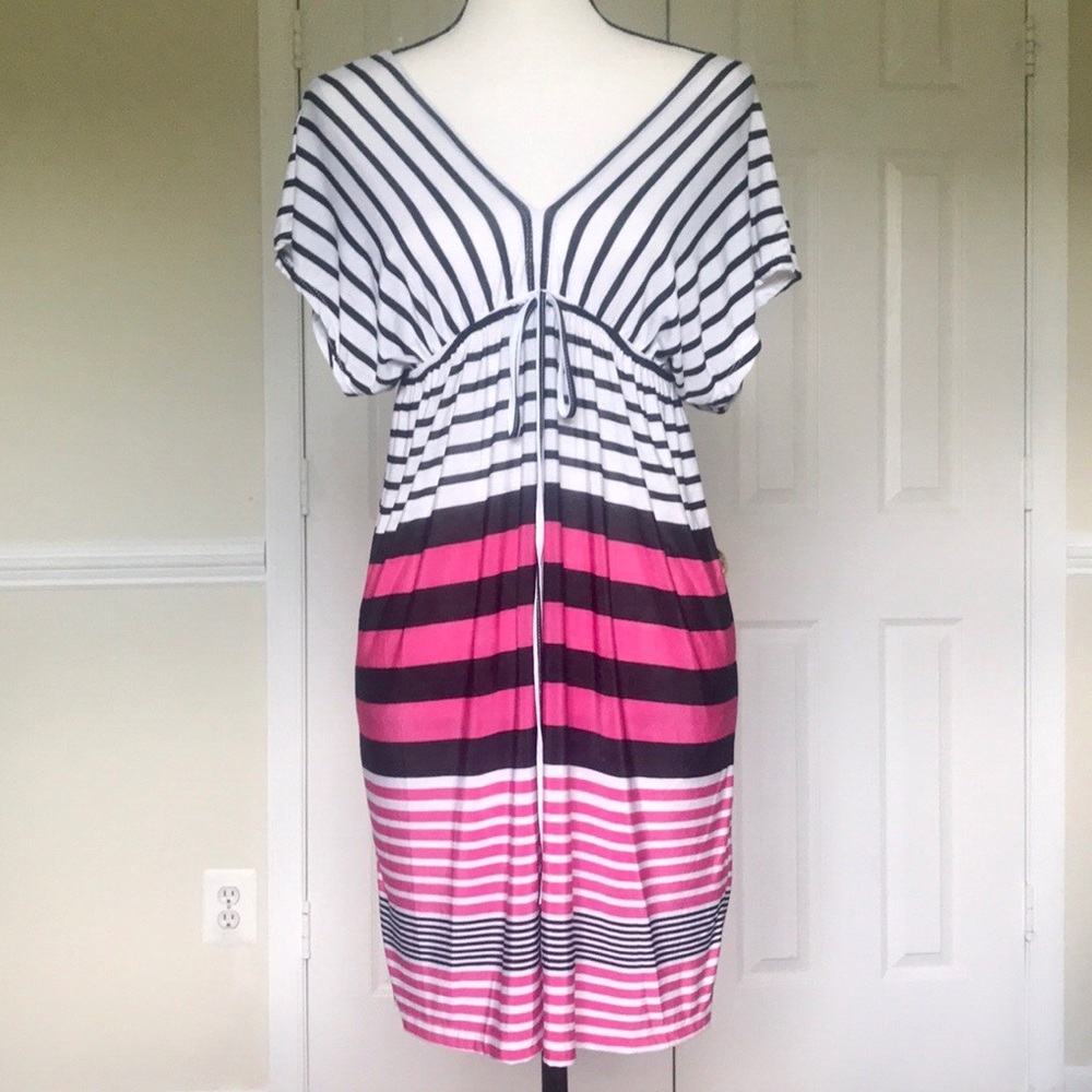 STRIPED COLOR BLOCK DRESS